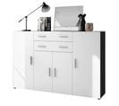 Buffet Anthracite Et Blanc Mat (lxhxp) : 166,5 X 106,5 X 35