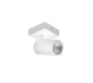 Spot Base Carrée Métal Blanc 1 Ampoule Gu10 Orientable