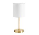 Lampe De Chevet Set Laiton Mat Et Abat-jour Blanc