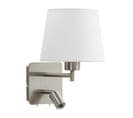 Applique Tête De Lit Room Liseuse Chrome Abat-jour Blanc