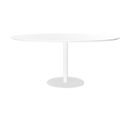 Table à Manger Design Blanche Ovale L169 Cm Halia