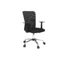 Fauteuil De Bureau à Roulettes Design En Mesh Noir Et Acier Chromé Pluz