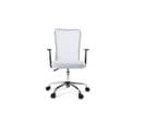 Fauteuil De Bureau à Roulettes Design En Mesh Blanc Et Acier Chromé Pluz