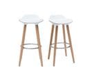 Tabourets De Bar Scandinaves Blancs (lot De 2) Gilda