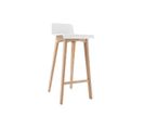 Chaise De Bar Scandinave 75 Cm Bois Et Blanc Baltik