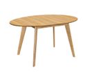 Table À Manger Extensible Ovale En Bois Clair L150-200 Cm Marik