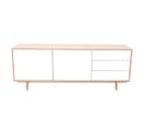 Buffet Scandinave Bois Et Blanc 2 Portes 3 Tiroirs L195cm Sid