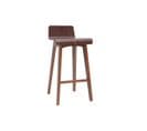 Chaise De Bar Scandinave Bois Foncé H65 Cm Baltik