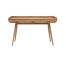 Bureau Avec Rangements 3 Tiroirs Scandinave Bois Clair L132 Cm Hallen