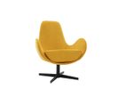 Fauteuil Design Pivotant En Tissu Effet Velours Jaune Moutarde Andy - Miliboo et Stéphane Plaza