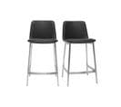 Tabourets De Bar Design Noirs H66 Cm (lot De 2) Arsene