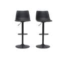 Tabourets De Bar Vintage Réglables Pivotants Noirs (lot De 2) New Rock