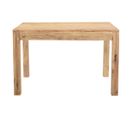 Table Extensible Rallonges Intégrées Rectangulaire En Bois Massif L120-210 Cm Balto