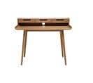 Bureau Avec Rangements Scandinave Bois Clair L110 Cm Opus