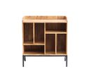 Buffet De Rangement Vinyles En Bois Massif Et Métal Noir L76 Cm Blues