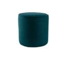 Pouf Rond En Tissu Bleu Paon D40 Cm Coq