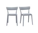 Chaises Design Gris Clair Empilables Intérieur - Extérieur (lot De 2) Rios