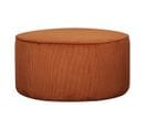 Pouf Rond En Tissu Velours Côtelé Terre Brulée D70 Cm Louis