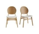 Chaises Scandinaves En Bois Clair Et Blanc (lot De 2) Elton