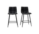 Tabourets De Bar Design Noirs H65 Cm (lot De 2) Maxwell