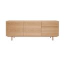 Buffet Scandinave En Bois Clair 2 Portes 3 Tiroirs L195cm Sid