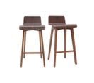 Tabourets De Bar Scandinaves Noyer H65 Cm (lot De 2) Baltik