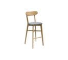 Tabouret De Bar Vintage Bois Clair Et Gris Clair H75 Cm Dove