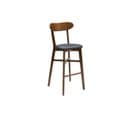 Tabouret De Bar Vintage Noyer Et Noir H75 Cm Dove