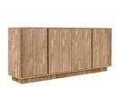 Buffet Scandinave Finition Bois Chêne 4 Portes L180 Cm Como