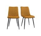 Chaises Design En Tissu Velours Bronze Et Métal Noir (lot De 2) Pumpkin