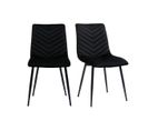 Chaises Design Noires En Tissu Velours Et Métal (lot De 2) Pumpkin