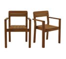 Fauteuils De Jardin En Bois Massif (lot De 2) Akis