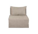 Chauffeuse 1 Place Convertible En Tissu Effet Velours Taupe Victor