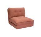 Chauffeuse 1 Place Convertible En Tissu Terracotta Sally