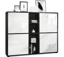 Meuble Noir / Blanc (lxhxp): 130,5 X 105,5 X 35,5 Cm