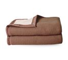 Couverture Pure Laine Vierge Woolmark 500g/m² Volta 220x240 Cm Marron Chamois