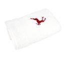 Serviette De Toilette 50x100 Cm Hirsh Blanc/rouge 600g/m2