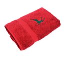 Serviette De Toilette 50x100 Cm Hirsh Bordeaux/vert 600g/m2