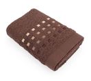 Serviette De Toilette 50x100 Cm Pure Squares Marron 550g/m2