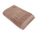 Serviette De Toilette 50x100 Cm Coton 550g/m2 Pure Points Marron Taupe