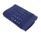 Serviette De Toilette 50x100 Cm Coton 550g/m2 Pure Points Bleu Marine