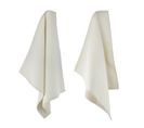 Lot De 2 Torchons De Cuisine 50x50 Cm Nid D'abeille Pure Kitchen Waffle Ivoire