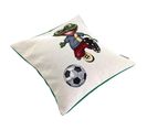 Housse De Coussin 45x45 Cm Grazie Grenouille Footballeuse Polycoton Acrylique