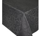 Nappe Rectangle 150x250 Cm Jacquard Coton Spirale Anthracite