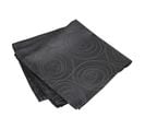 Lot De 3 Serviettes De Table 45x45 Cm Jacquard Coton Spirale Anthracite