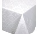 Nappe Carrée 175x175 Cm Jacquard 100% Polyester Brunch Blanc