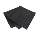 Lot De 3 Serviettes De Table 45x45 Cm Jacquard 100% Polyester Lounge Noir