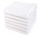 Lot De 6 Serviettes De Toilette 50x90 Cm Alpha Blanc