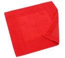 Tapis De Bain Antidérapant 60x60 Cm Velours Prestige Rouge