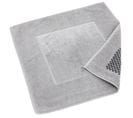 Tapis De Bain Antidérapant 60x60 Cm Velours Prestige Gris Argent